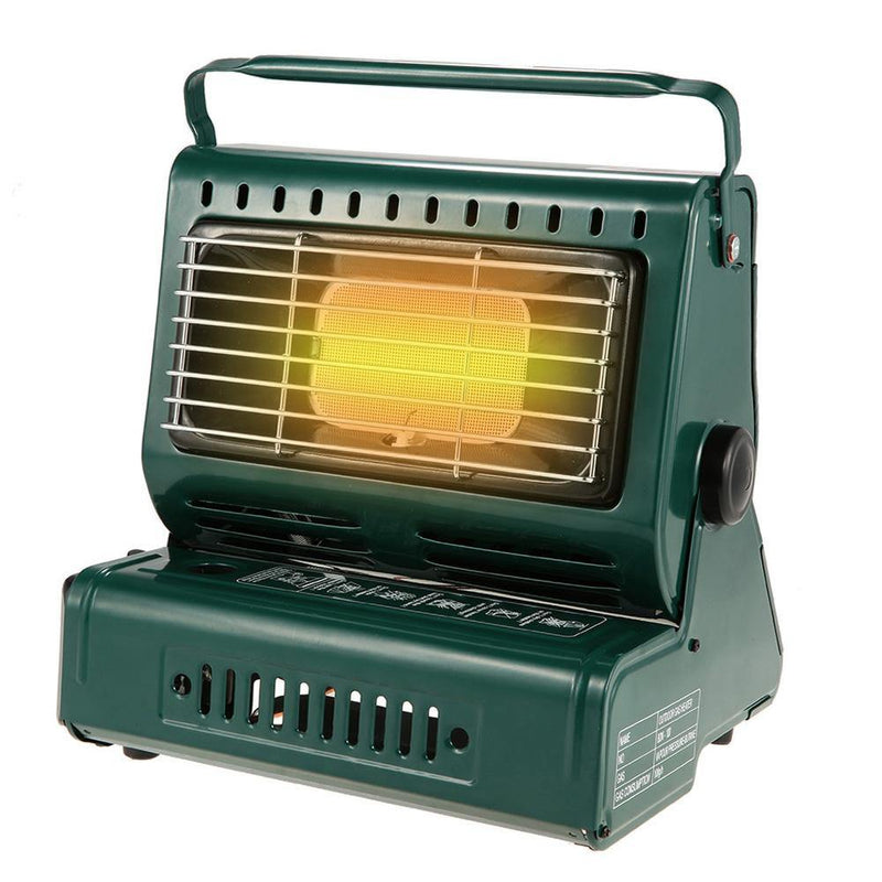 tooltime Camping Heater Portable Gas Heater Ceramic Element Piezo Ignition Outdoor Camping Butane Patio