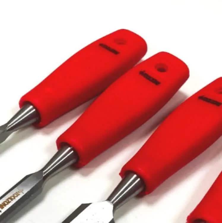 tooltime Chisel Wood Chisel Set Woodworking Bevel Edge Hand Carpentry 4PC - 1/4 1/2 3/4 1"