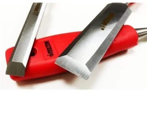 tooltime Chisel Wood Chisel Set Woodworking Bevel Edge Hand Carpentry 4PC - 1/4 1/2 3/4 1"