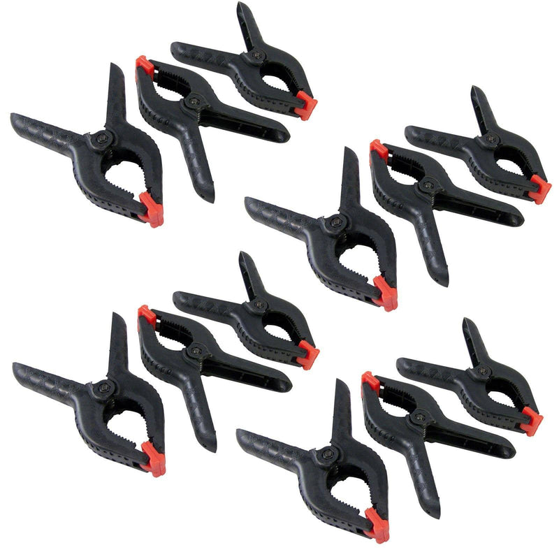 tooltime Clamp Pack Of 12 Large 6" Heavy Duty Plastic Spring Clamps 3 Year Warranty