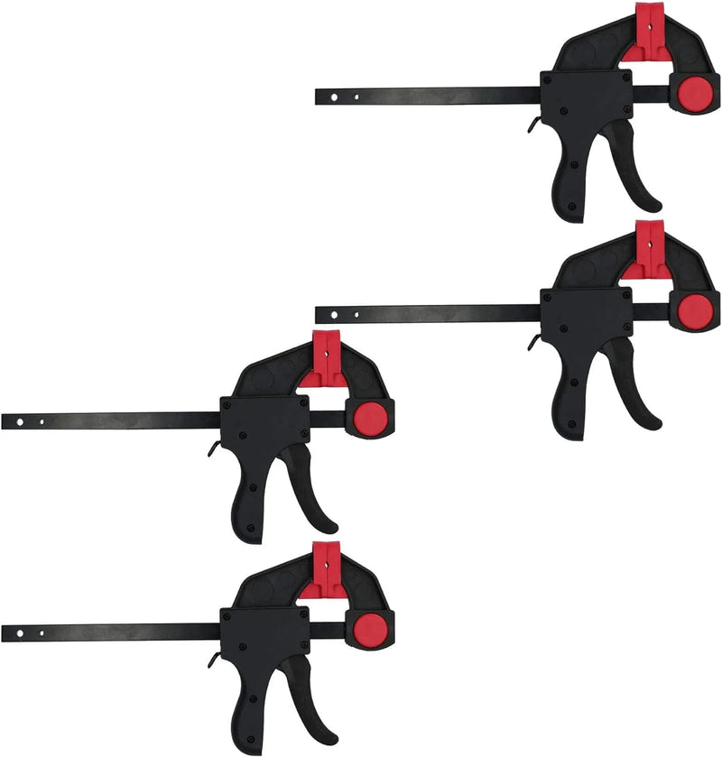 tooltime Clamp Quick Release Bar Clamps Pro Heavy Duty 6" 150mm Rapid Ratcheting Spreader (4pc)