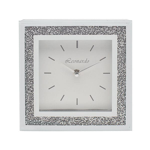 tooltime Clocks Mirror White Crystal Wall Clock 30Cm