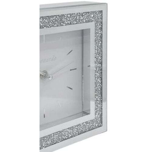 tooltime Clocks Mirror White Crystal Wall Clock 30Cm