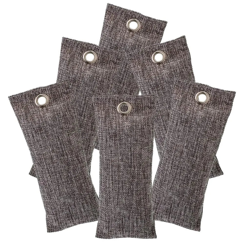tooltime.co.uk Air Purifying Charcoal Bags 6 x 50g Bamboo Charcoal Purifying Bags Natural Air Fresheners