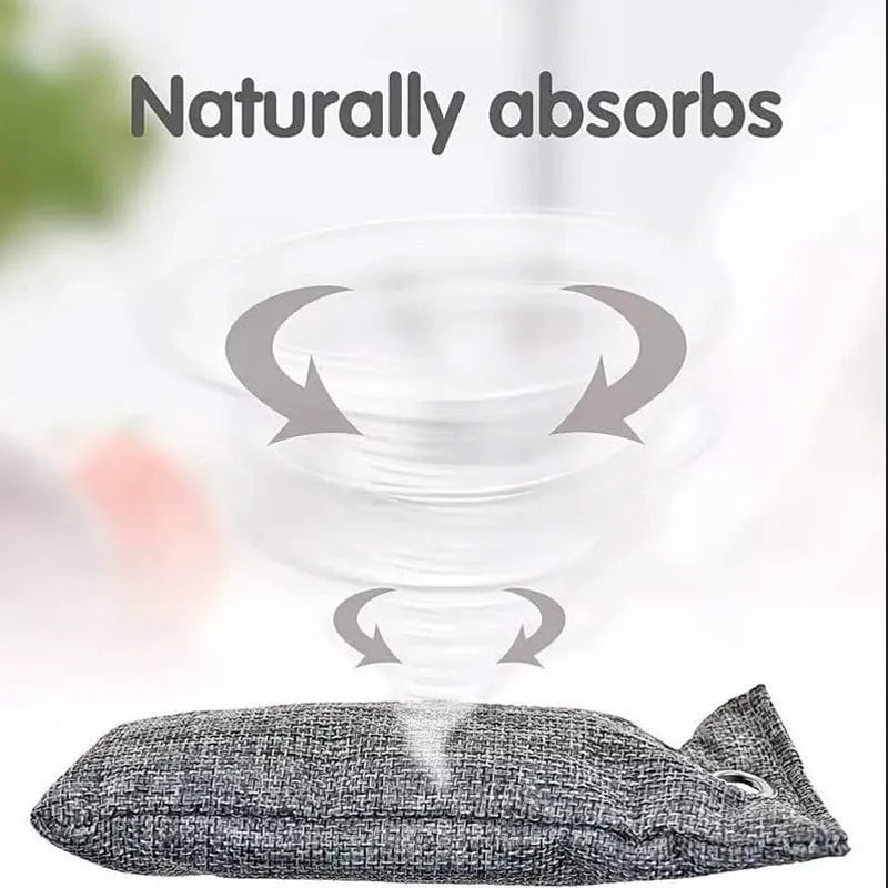 tooltime.co.uk Air Purifying Charcoal Bags 6 x 50g Bamboo Charcoal Purifying Bags Natural Air Fresheners