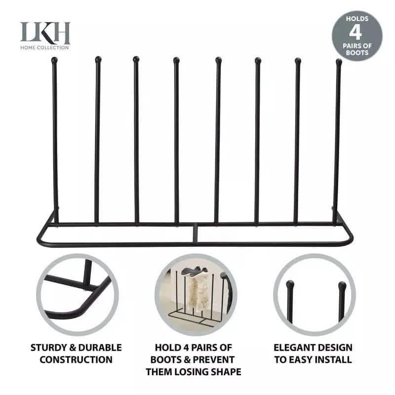 tooltime.co.uk Boot Rack Welly Boot Rack Drying Stand for 4 Pairs of Boots