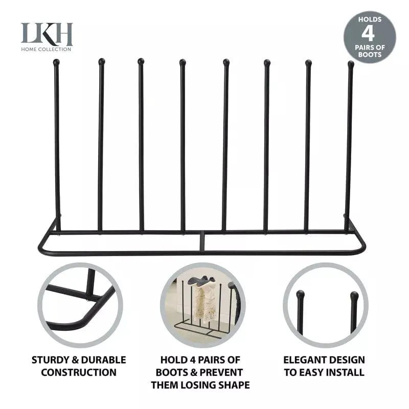 tooltime.co.uk Boot Rack Welly Boot Rack Drying Stand for 4 Pairs of Boots