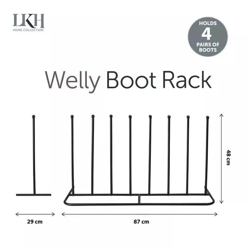 tooltime.co.uk Boot Rack Welly Boot Rack Drying Stand for 4 Pairs of Boots