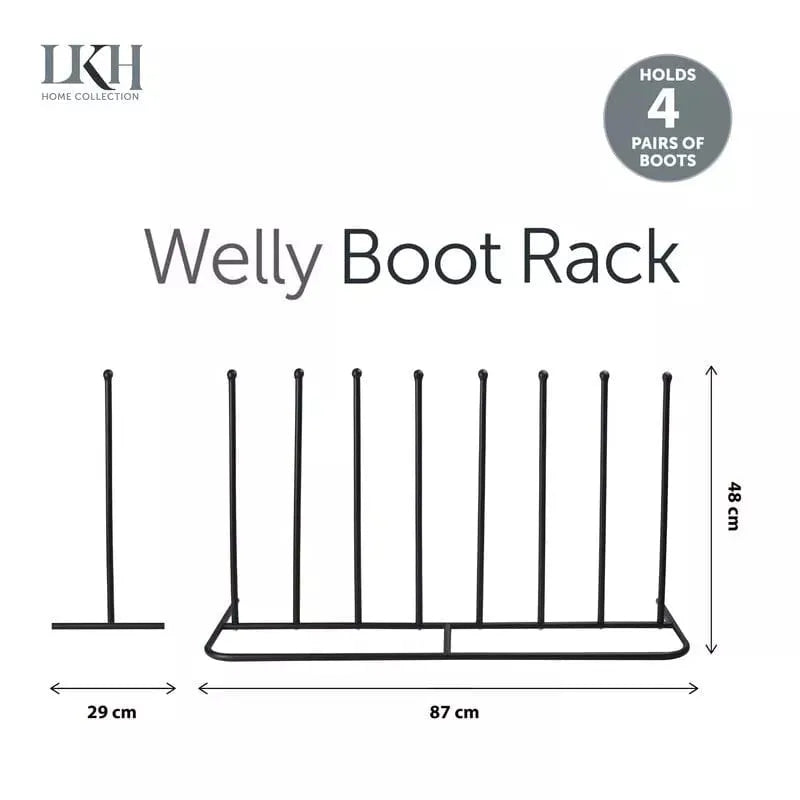 tooltime.co.uk Boot Rack Welly Boot Rack Drying Stand for 4 Pairs of Boots
