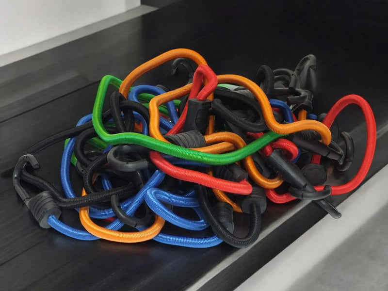 tooltime.co.uk Bungee Cord Set 12pc Bungee Cord Set Heavy Duty Elasticated Straps with Hooks