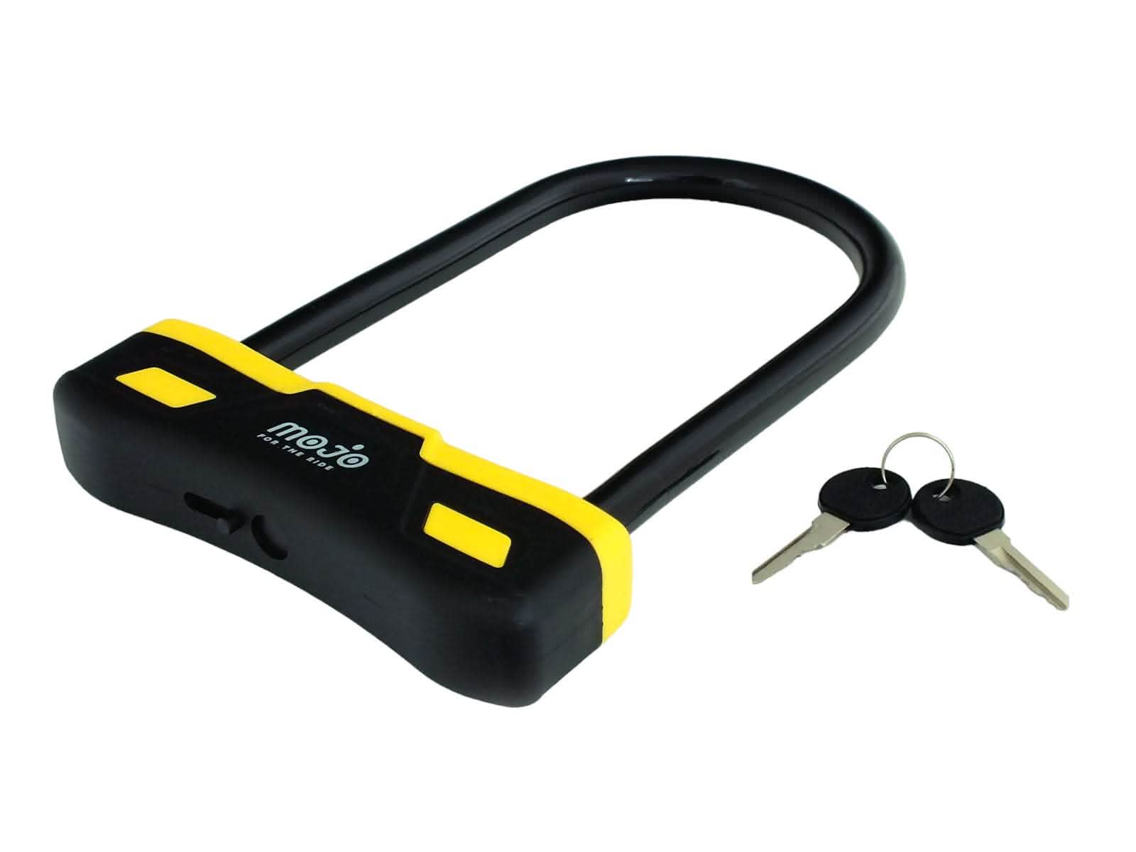 tooltime.co.uk D-Lock Heavy Duty D-Lock for Bikes Cycles Bicycles Motorbikes and Scooters with 2 Keys