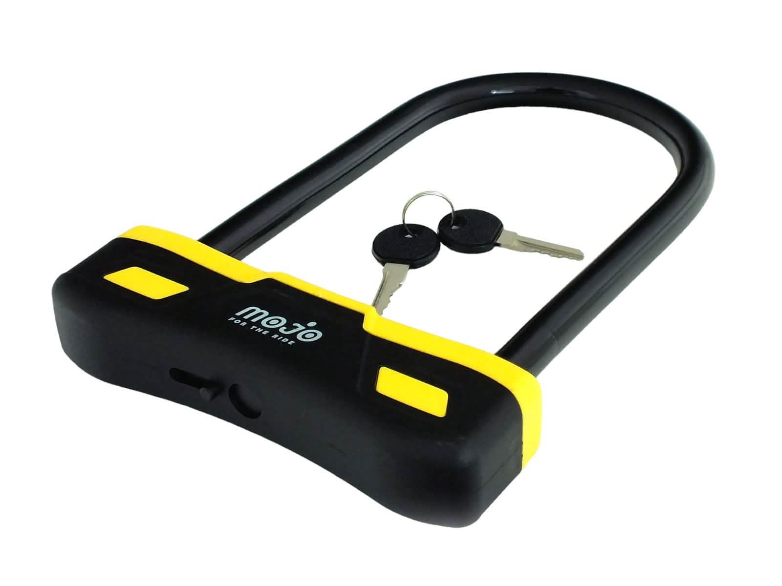 tooltime.co.uk D-Lock Heavy Duty D-Lock for Bikes Cycles Bicycles Motorbikes and Scooters with 2 Keys