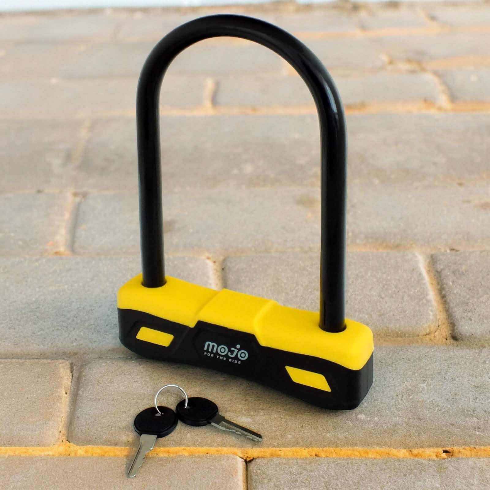 tooltime.co.uk D-Lock Heavy Duty D-Lock for Bikes Cycles Bicycles Motorbikes and Scooters with 2 Keys