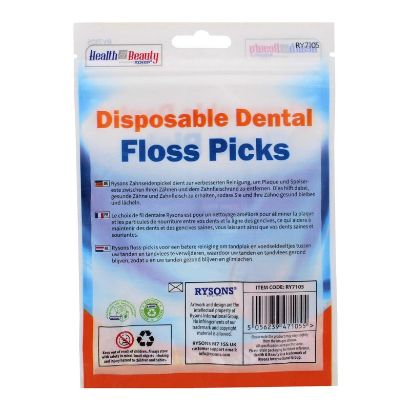 tooltime.co.uk Dental Floss Picks Pack of 80 Dental Floss Tooth Picks Plaque Removing Sticks