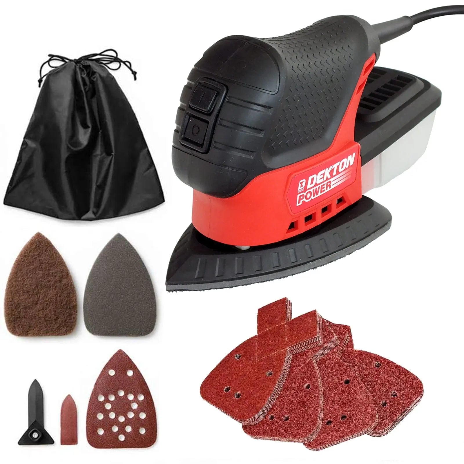 £29.99 75W Electric Mini Detail Sander plus 41 Mouse Sanding Sheets and ...