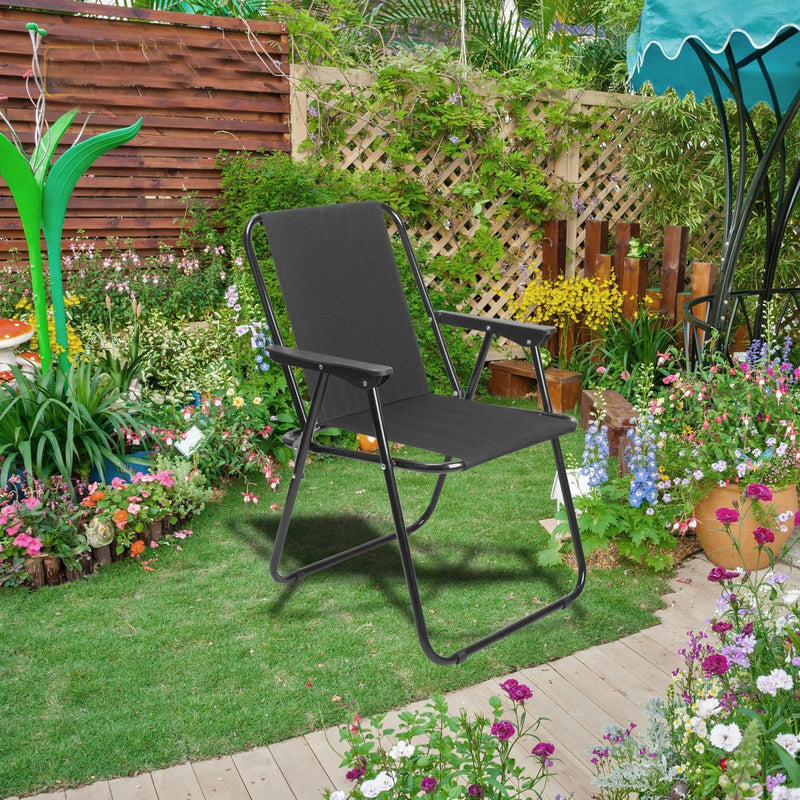 tooltime.co.uk Folding Garden Chair Folding Garden Deck Chair | Choice of Colour | Single Chair or Set of 2 Chairs