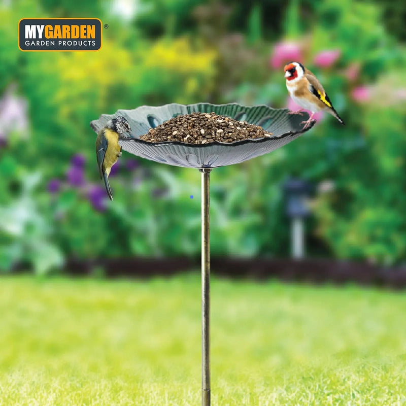 tooltime.co.uk Glass Bird Bath Glass Garden Bird Bath Outdoor Freestanding Water Dish - Choice of Designs