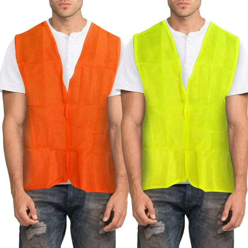 tooltime.co.uk High Visability Safety Vest Hi-Vis Safety Vest Lightweight Fluorescent High Visability Waistcoat
