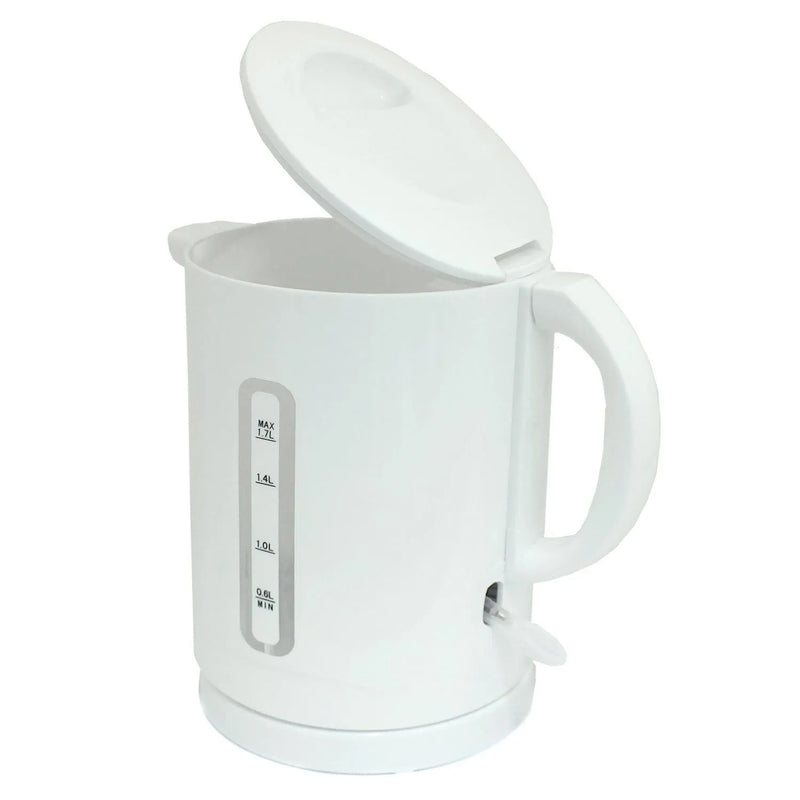 tooltime.co.uk Kettle & Toaster Set White 1.7L Cordless Electric Kettle & 2 Slice Toaster Set