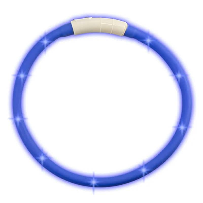 tooltime.co.uk Light Up Dog Collar Light Up LED Pet Dog Collar USB Rechargeable | Available in Blue or Pink