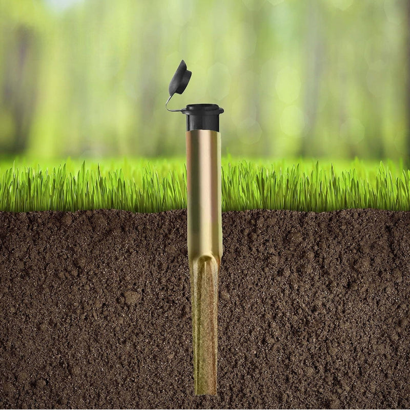 tooltime.co.uk Metal Ground Spike Metal Ground Spike for Rotary Airers and Parasols with End Cap | Fits 32mm and 40mm Poles