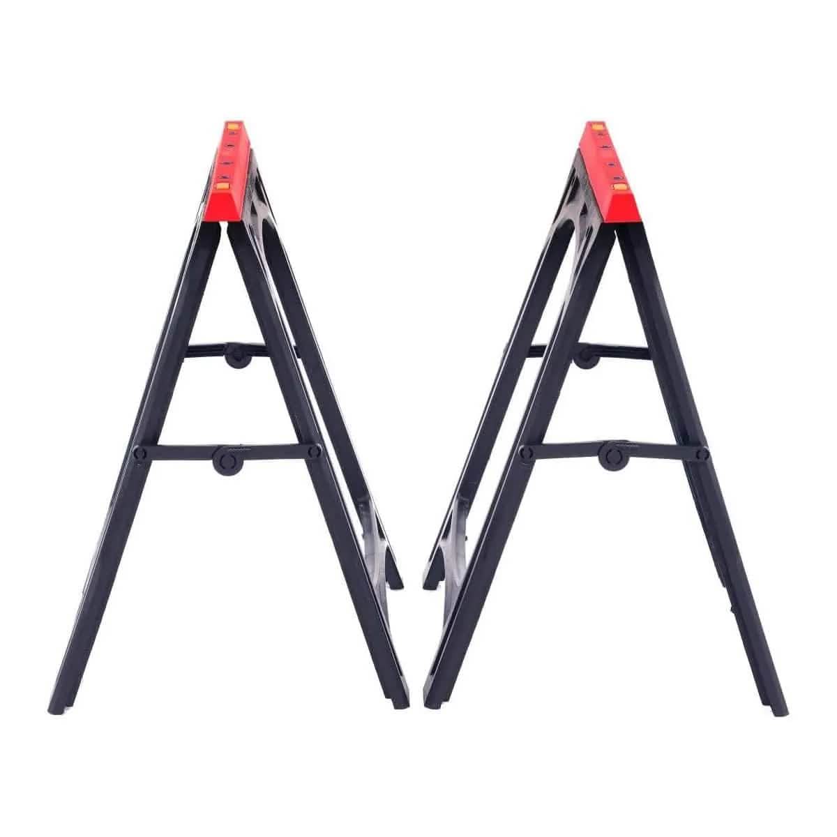 tooltime.co.uk Pair of Plastic Saw Horses Pair of Lightweight Folding Plastic Saw Horses Portable Trestles