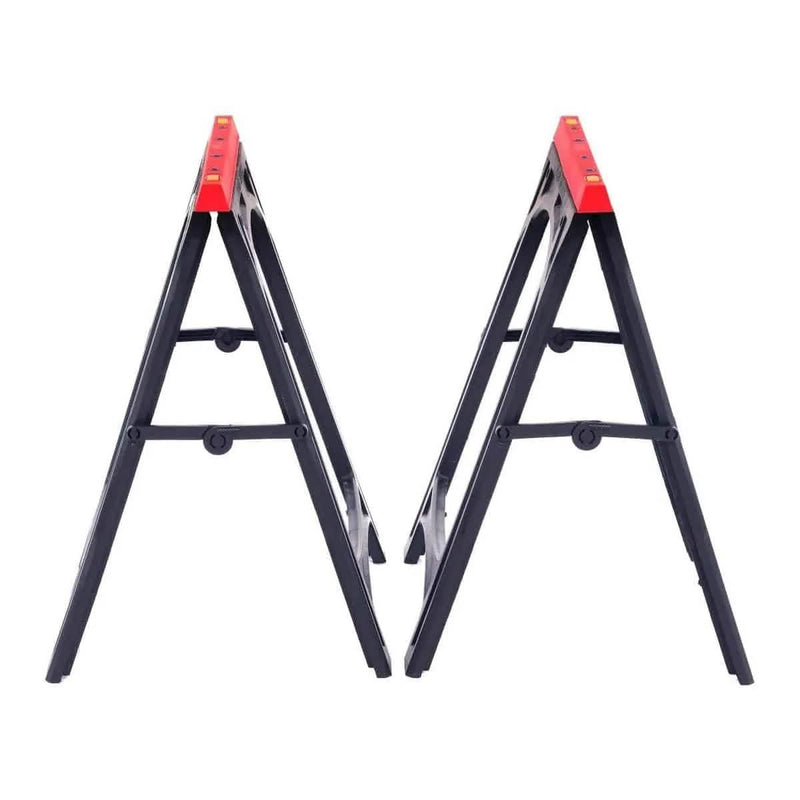 tooltime.co.uk Pair of Plastic Saw Horses Pair of Lightweight Folding Plastic Saw Horses Portable Trestles