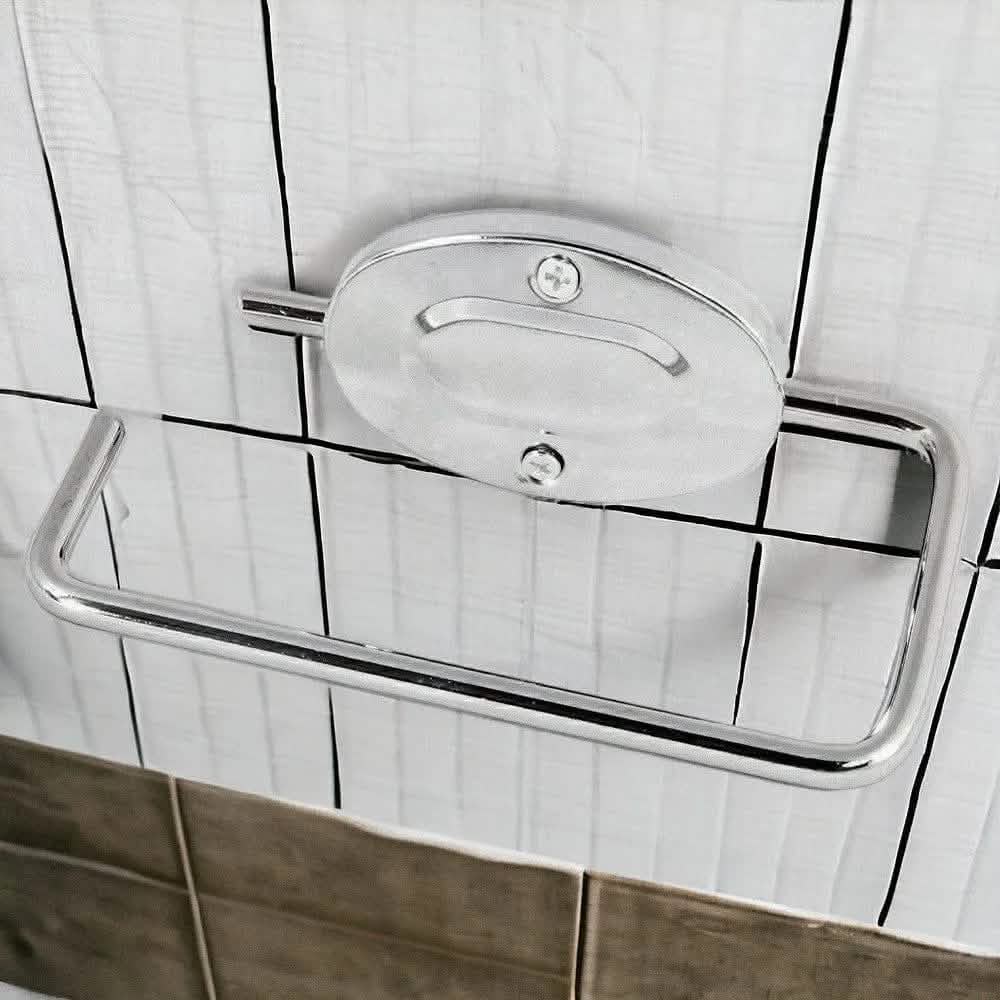 tooltime.co.uk Toilet Roll Holder Wall Mounted Chrome Toilet Roll Holder with Fixings