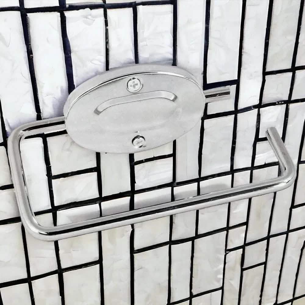 tooltime.co.uk Toilet Roll Holder Wall Mounted Chrome Toilet Roll Holder with Fixings