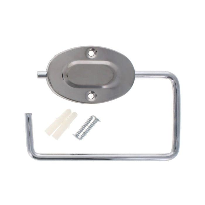 tooltime.co.uk Toilet Roll Holder Wall Mounted Chrome Toilet Roll Holder with Fixings