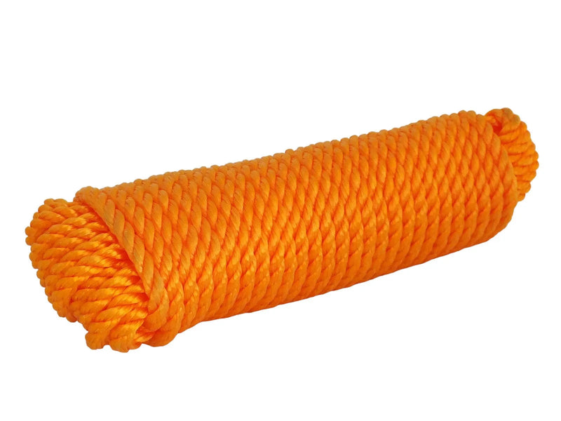 tooltime.co.uk Utility Rope Poly Rope Shank 20m x 10mm Multipurpose Polypropylene Rope