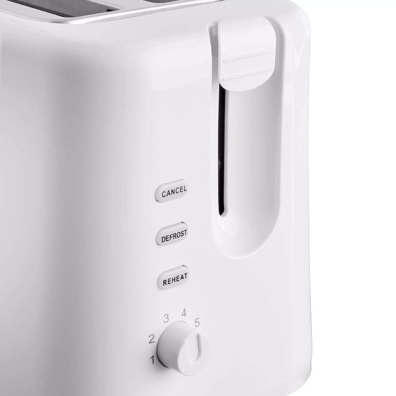 tooltime.co.uk White Kettle & Toaster Set Electric 1.7L Cordless Jug 2 Slice Browning Control