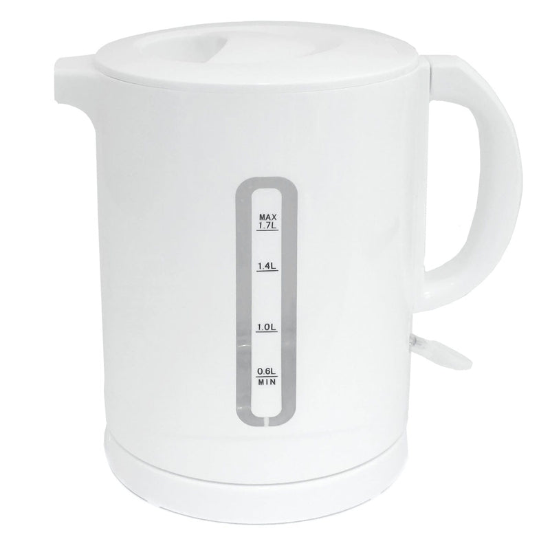 tooltime.co.uk White Kettle & Toaster Set Electric 1.7L Cordless Jug 2 Slice Browning Control