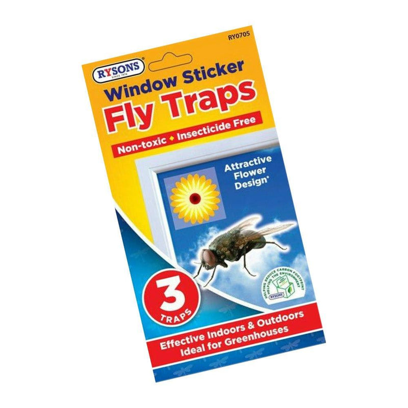 tooltime.co.uk Window Sticker Fly Traps Pack of 3 Window Sticker Fly Traps