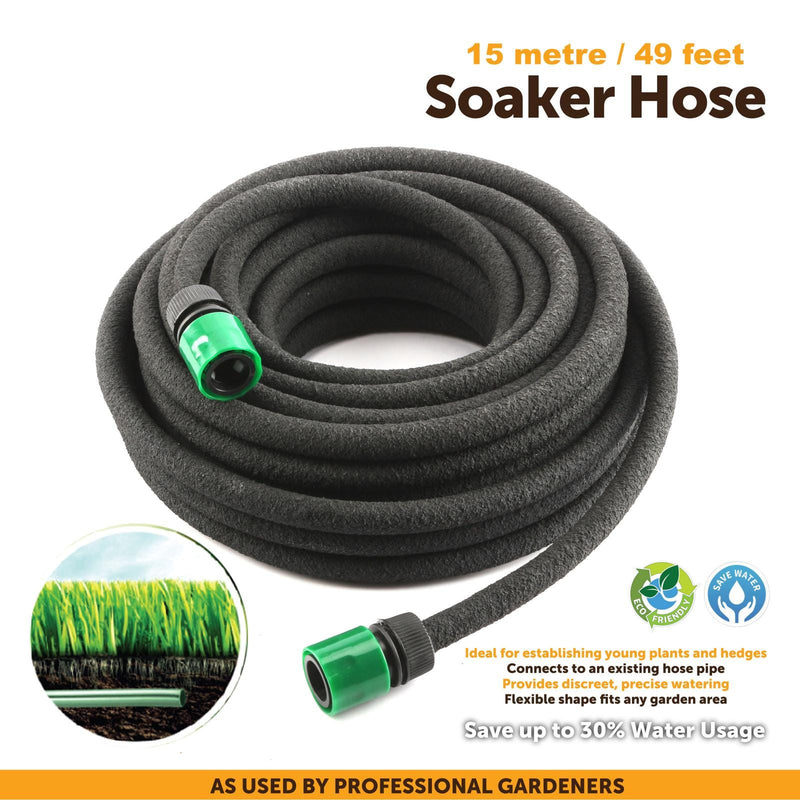 tooltime-DGI 15M Soaker Hose 1/2" + Quick Connectors