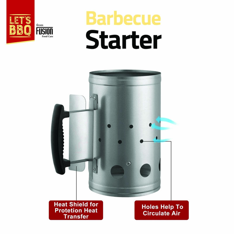 tooltime-DGI Barbecue Chimney Starter Barbecue Chimney Starter Quick Start BBQ Charcoal Lighter