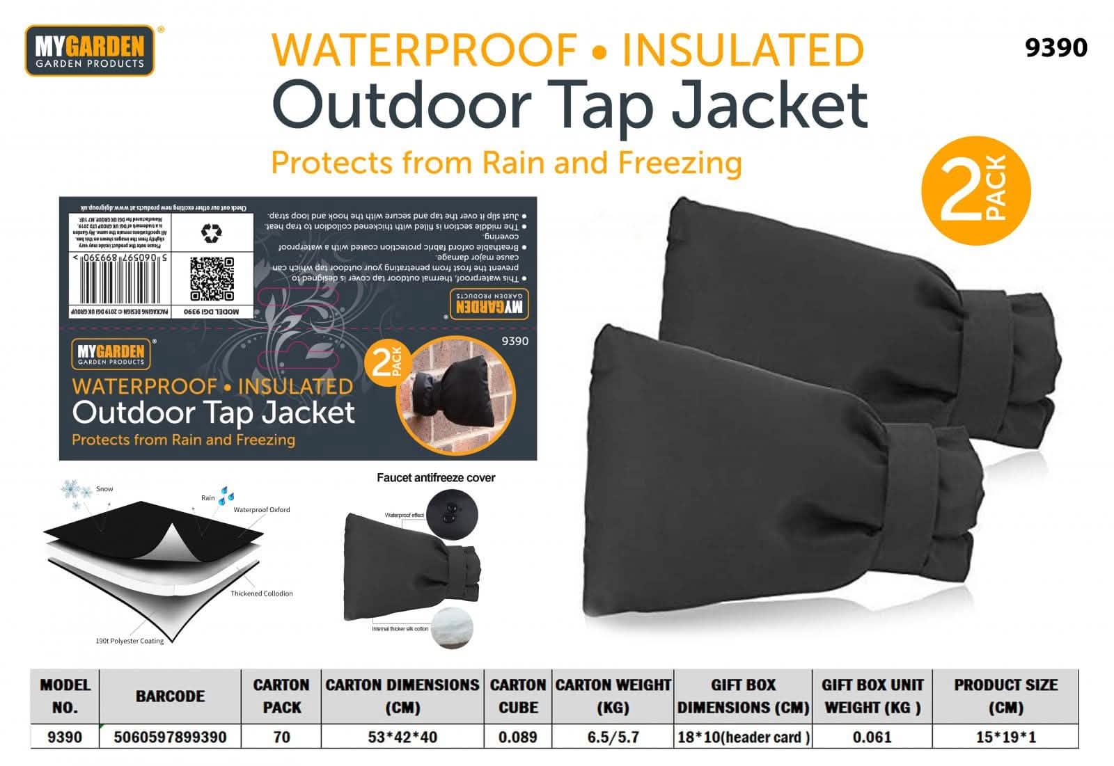 tooltime-DGI Outside Garden Tap Cover Frost Protector Jacket Winter Thermal Insulation