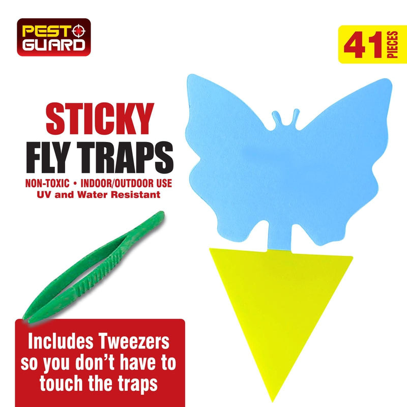 tooltime-DGI Sticky Fly Catchers 41 Piece Sticky Fly Traps for Indoor or Outdoor Use