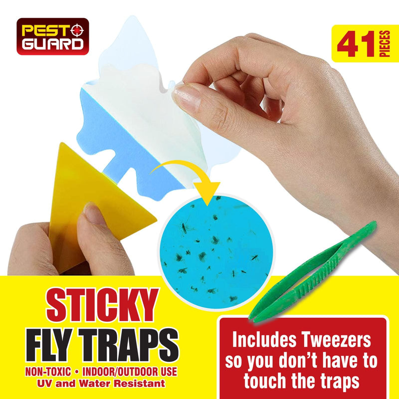 tooltime-DGI Sticky Fly Catchers 41 Piece Sticky Fly Traps for Indoor or Outdoor Use