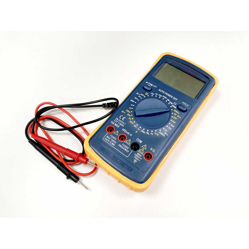 tooltime Digital Multimeter Volt Amp Meter Electrical Tester With Probes Battery + Case