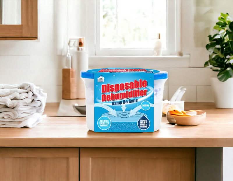 tooltime Disposable Dehumidifier 12 Pack Dehumidifier Interior Damp Moisture Mould Mildew Remover Trap (500ML)