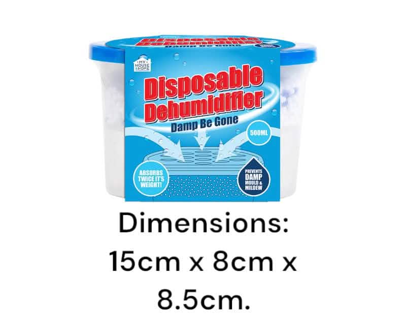 tooltime Disposable Dehumidifier 12 Pack Dehumidifier Interior Damp Moisture Mould Mildew Remover Trap (500ML)