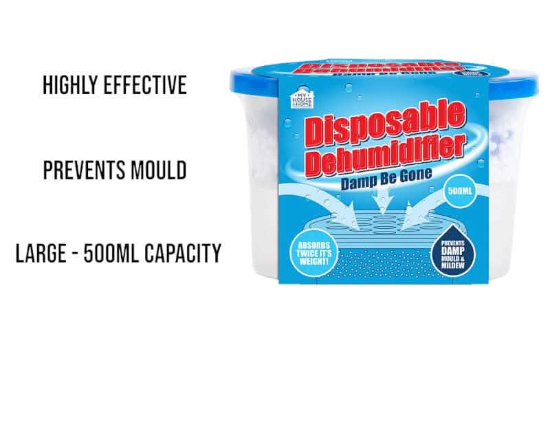 tooltime Disposable Dehumidifier 12 Pack Dehumidifier Interior Damp Moisture Mould Mildew Remover Trap (500ML)