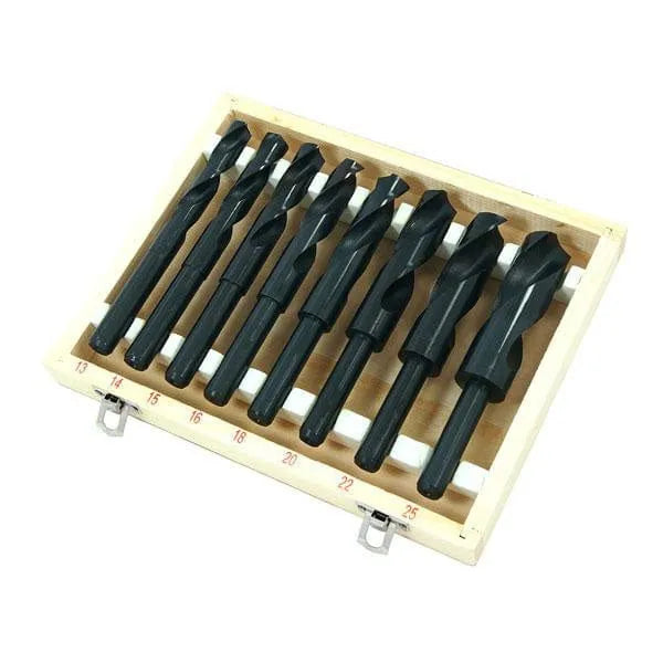 tooltime Drill Bits 8pc Blacksmiths Reduced Shank Hss High Speed Steel Twist Drill Bit Set 13mm-25mm