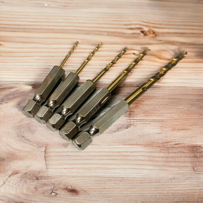 tooltime Drill Bits HSS Drill Bit Set 1/4" Hex Shanks 1.5mm - 4.8mm Titanium Coated Bits Wood Metal