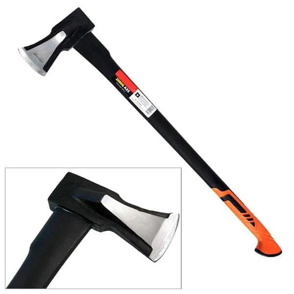 tooltime-E Axe 4.4lb Maul Axe Log Wood Splitting Hi Viz Fibreglass Shaft & Anti Jamming Head