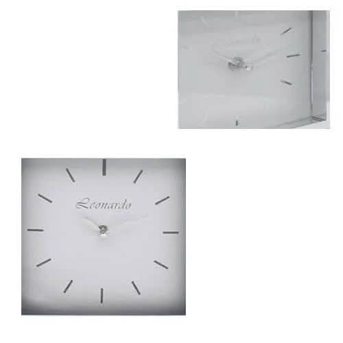 tooltime-E Clocks Mantle Clock 40cm Mirror Crystal Mirrored Glass Mantel Piece Desk Table