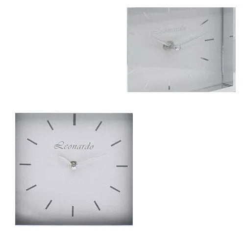 tooltime-E Clocks Mantle Clock 40cm Mirror Crystal Mirrored Glass Mantel Piece Desk Table