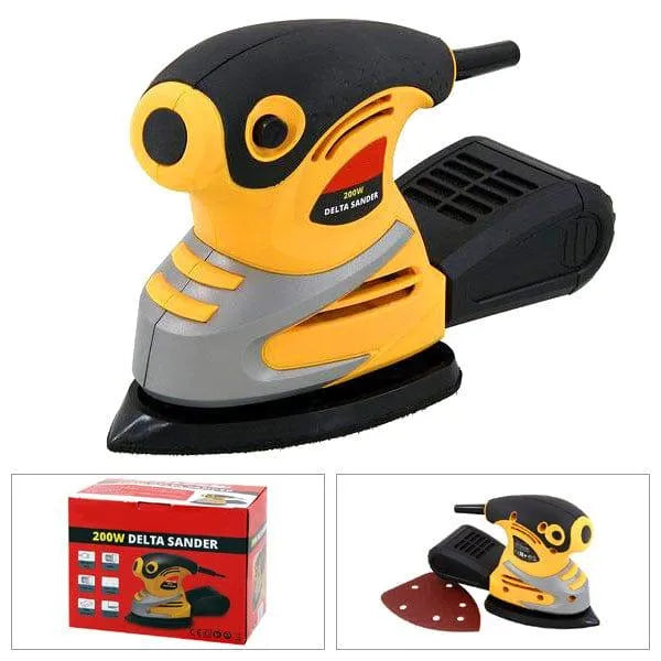 tooltime-E Electric Detail Sander HEAVY DUTY 200W ELECTRIC PALM MOUSE DELTA DETAIL SANDER WITH DUST COLLECTION BOX