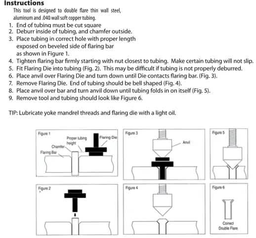 tooltime-E Flaring Kit 10 PIECE METRIC COPPER PIPE BRAKE FLARING TOOL KIT SET + STORAGE CASE